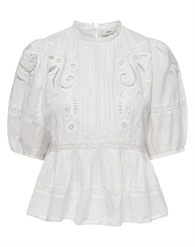 JDY - JDYStarry Lace Bluse - White